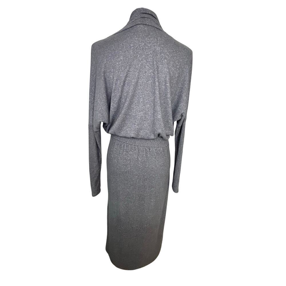 Daily practice Anthropologie Arabella Gray Drapey Midi Dress size S - Picture 7 of 11